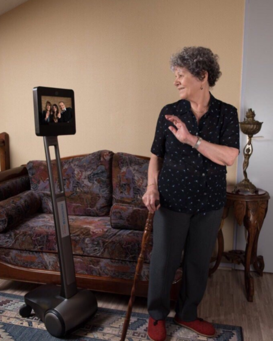 Beam telepresence robots deployed to maintain family ties with the elderly