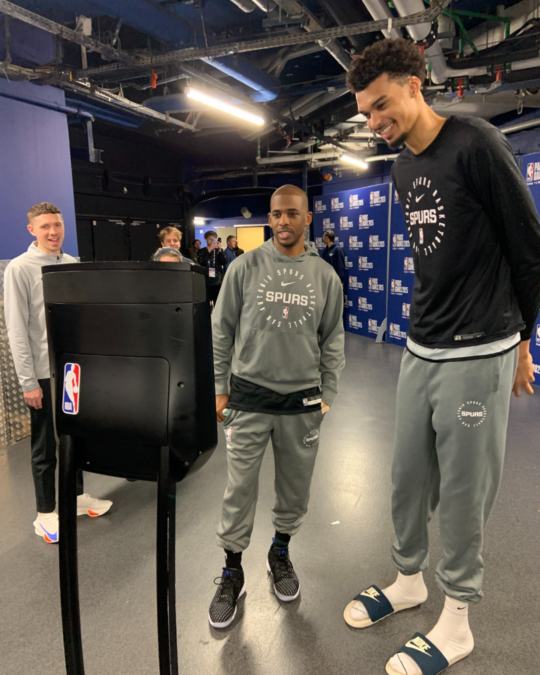 Beam telepresence robots are deployed by leading sports organizations such as the NBA